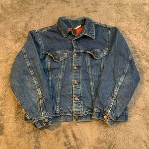 Vintage 90s flannel Lined‎ Denim Jean Jacket